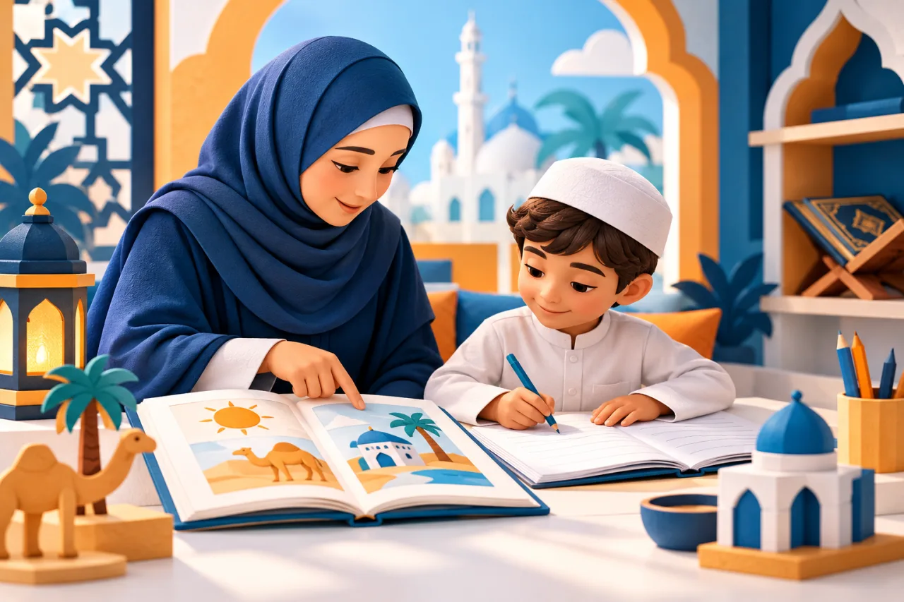 Al Manaarah illustration: Arabic Reading and Writing Foundations