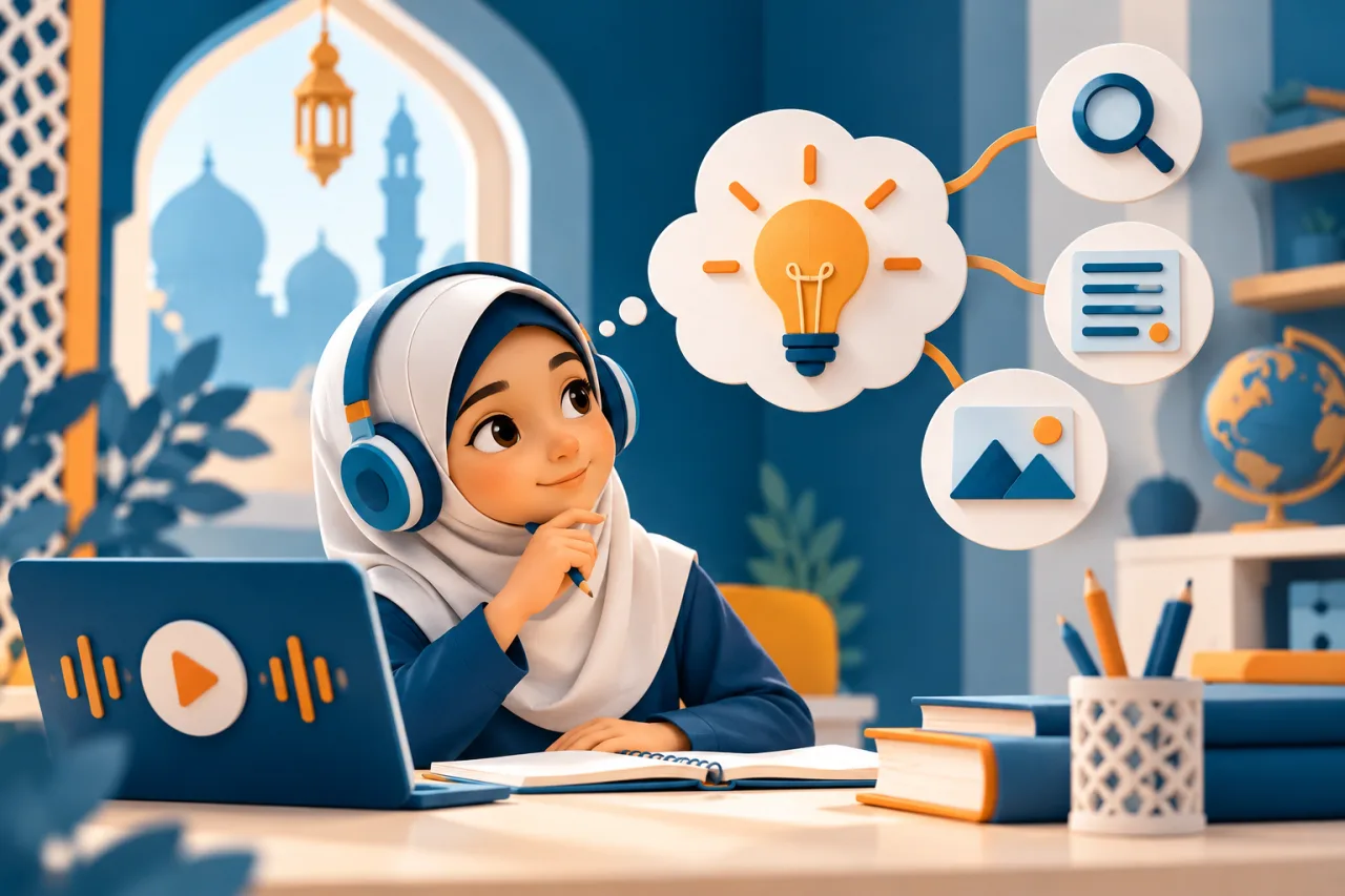 Al Manaarah illustration: Arabic Reading and Listening Lab