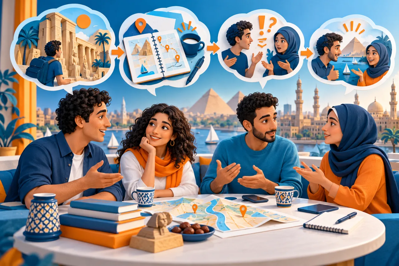 Al Manaarah illustration: Egyptian Arabic Conversations II