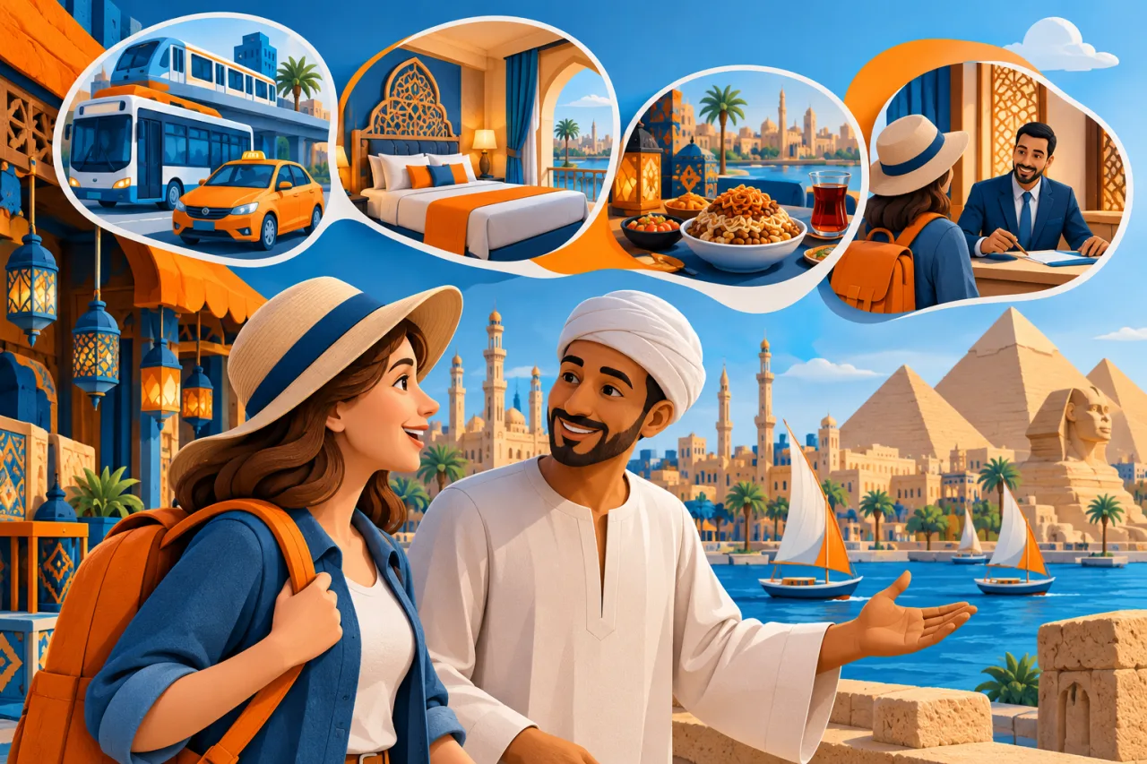 Al Manaarah illustration: Egyptian Arabic for Travel and Living in Egypt