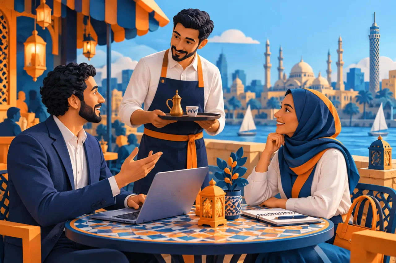 Al Manaarah illustration: Egyptian Arabic for Work and Social Life