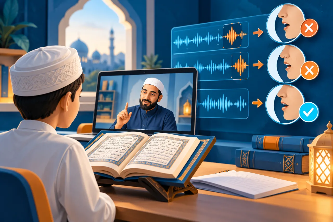 Al Manaarah illustration: Quran Recitation Correction (Tashih)