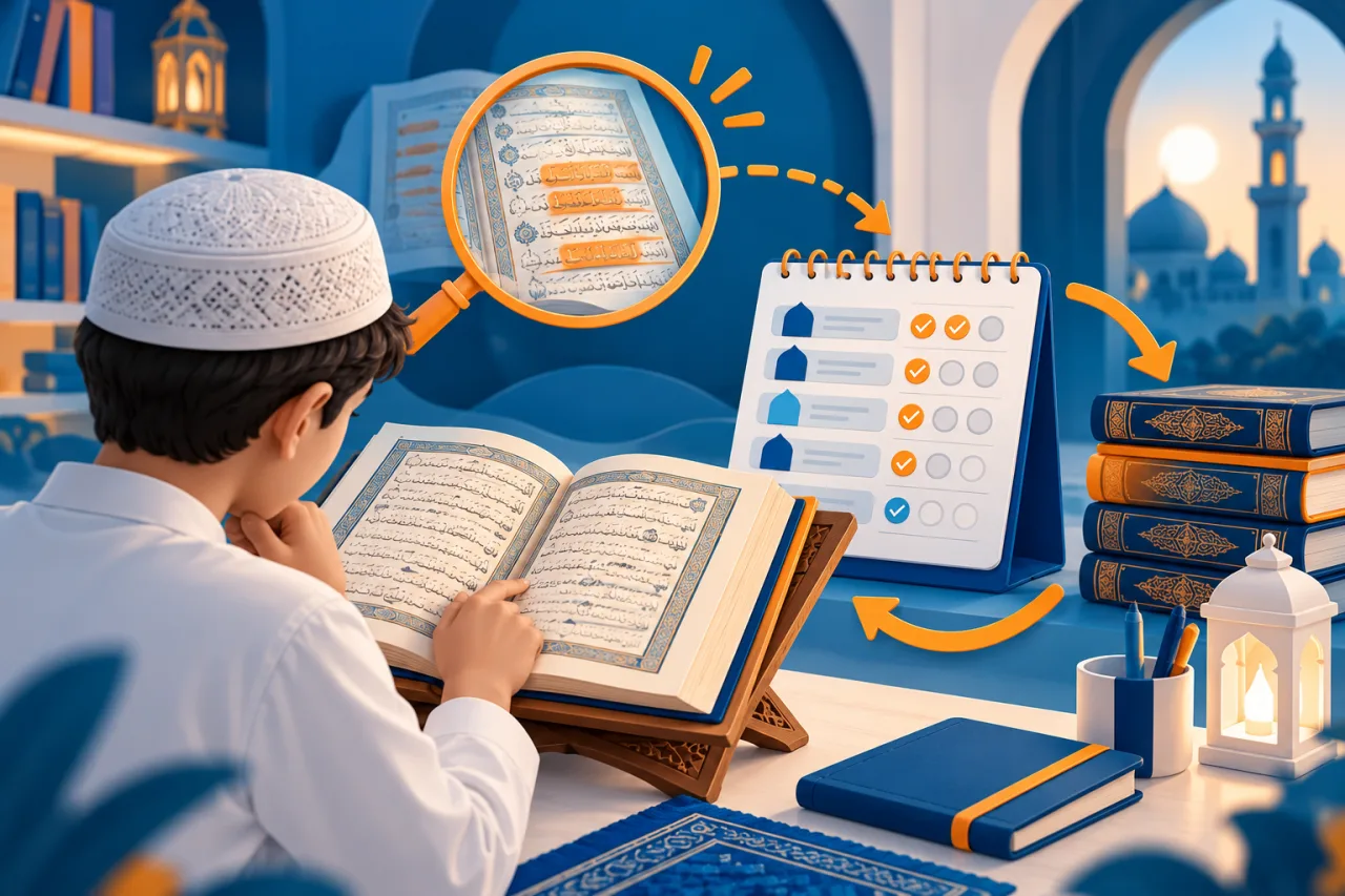Al Manaarah illustration: Quran Revision and Retention