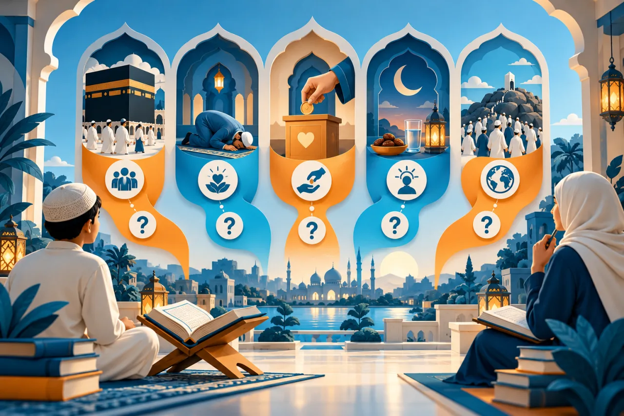 Al Manaarah illustration: Pillars of Islam