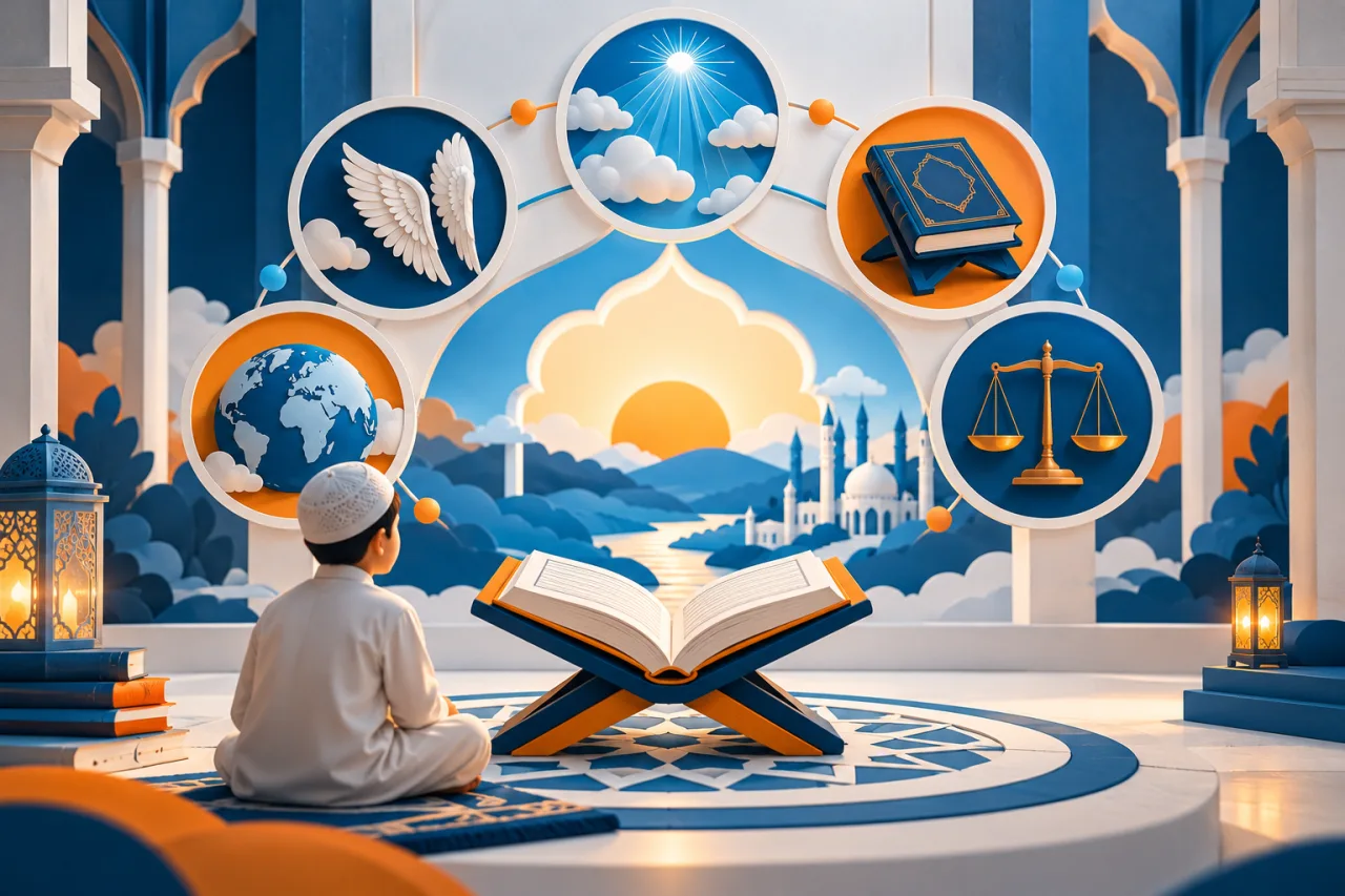 Al Manaarah illustration: Pillars of Iman