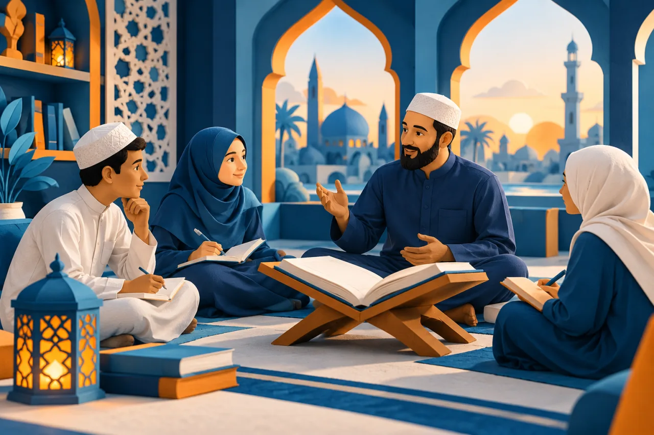 Al Manaarah illustration: Forty Hadith: Character and Worship