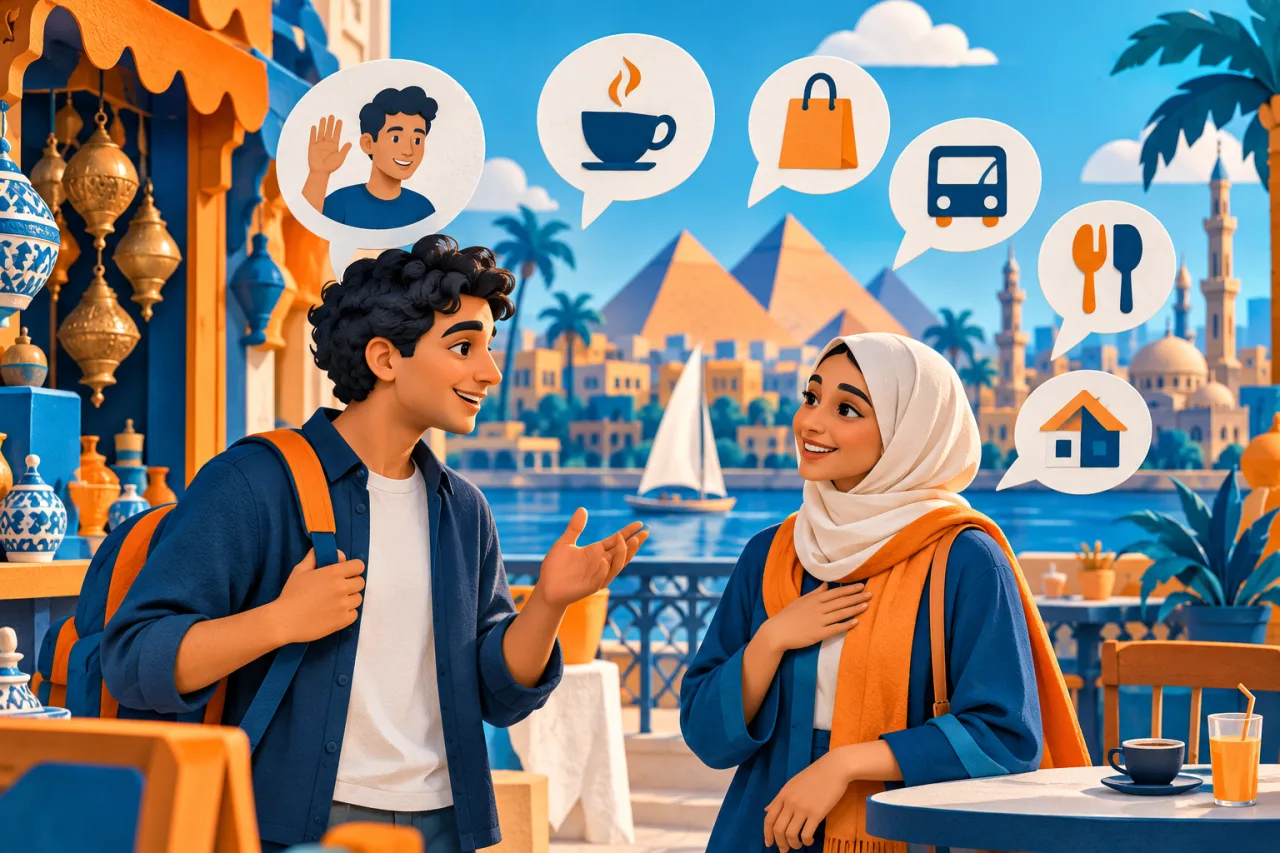 Al Manaarah illustration: Egyptian Arabic for Beginners