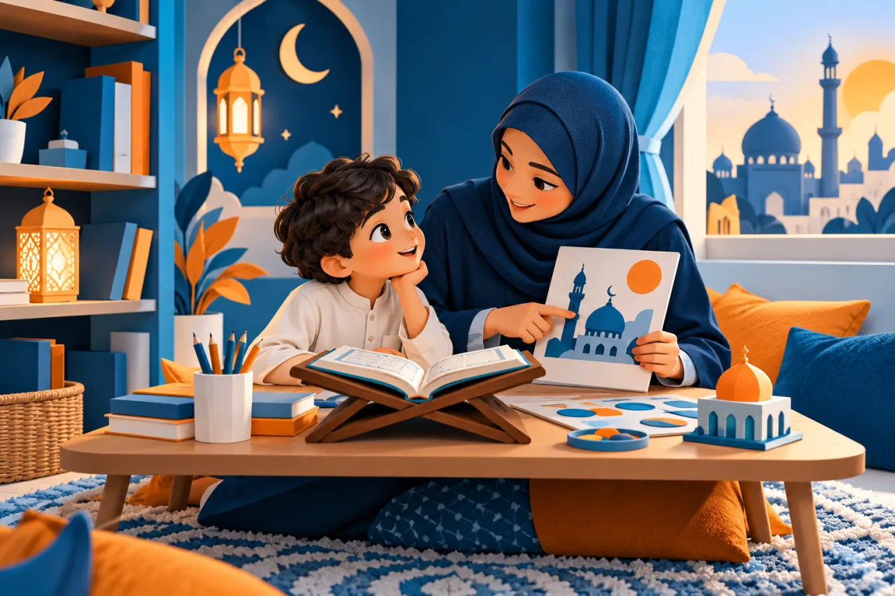 Al Manaarah illustration: Make a small space for Islamic learning at home