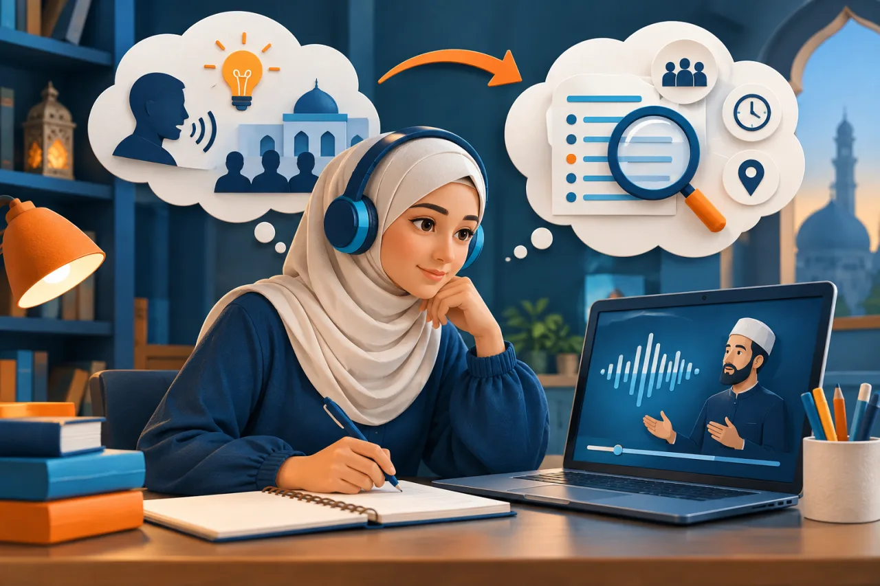 Al Manaarah illustration: Listen once for the message, again for the detail