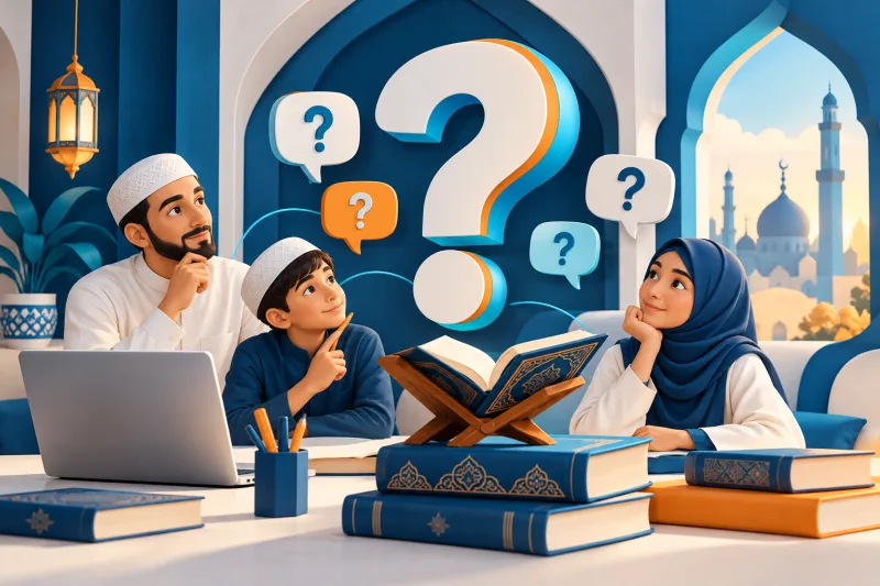 Illustrative learner discussing questions and learning options with an advisor