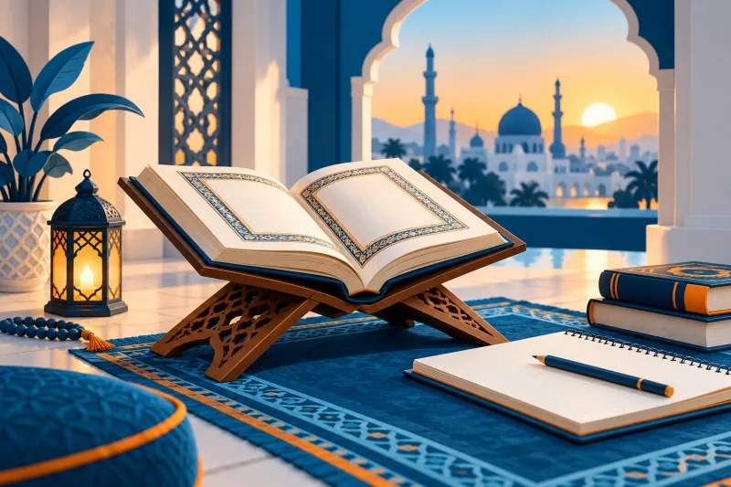 Quran learning learning illustration